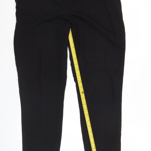 ASOS Women’s Black Size 12 Regular Fit Straight Leg Trousers