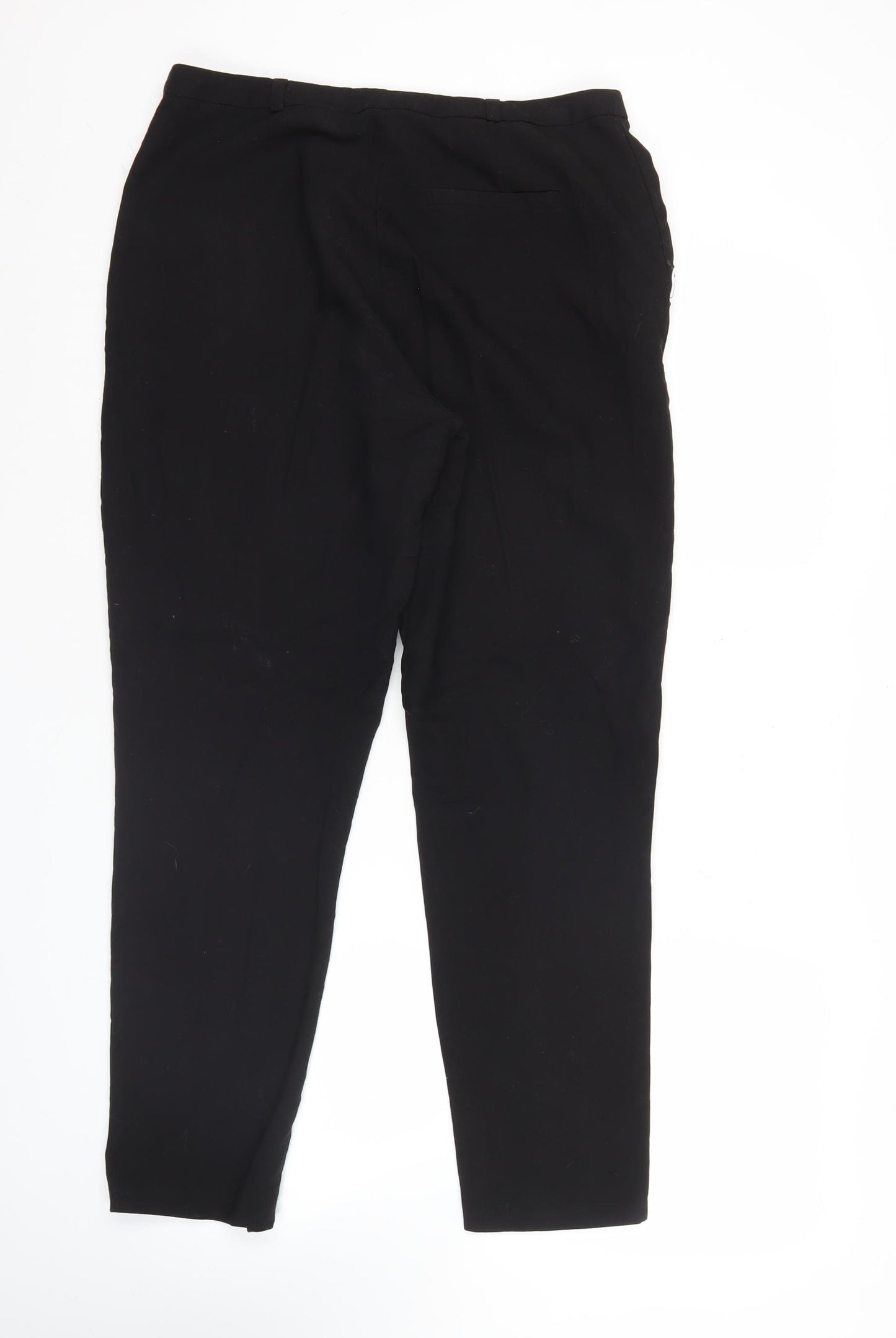 ASOS Women’s Black Size 12 Regular Fit Straight Leg Trousers