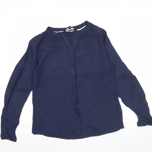 Crew Clothing Company Women’s Blue Size 8 Cotton Blouse Long Sleeve
