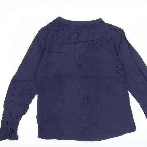 Crew Clothing Company Women’s Blue Size 8 Cotton Blouse Long Sleeve