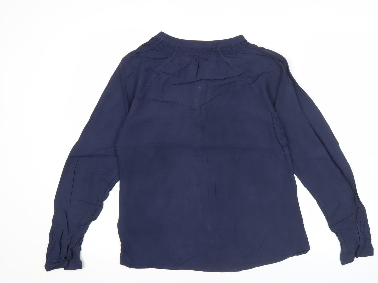 Crew Clothing Company Women’s Blue Size 8 Cotton Blouse Long Sleeve