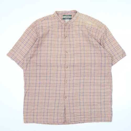 U.S. Expedition Men’s Multicoloured XL Checked Cotton Short Sleeve Shirt