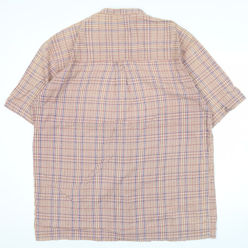U.S. Expedition Men’s Multicoloured XL Checked Cotton Short Sleeve Shirt