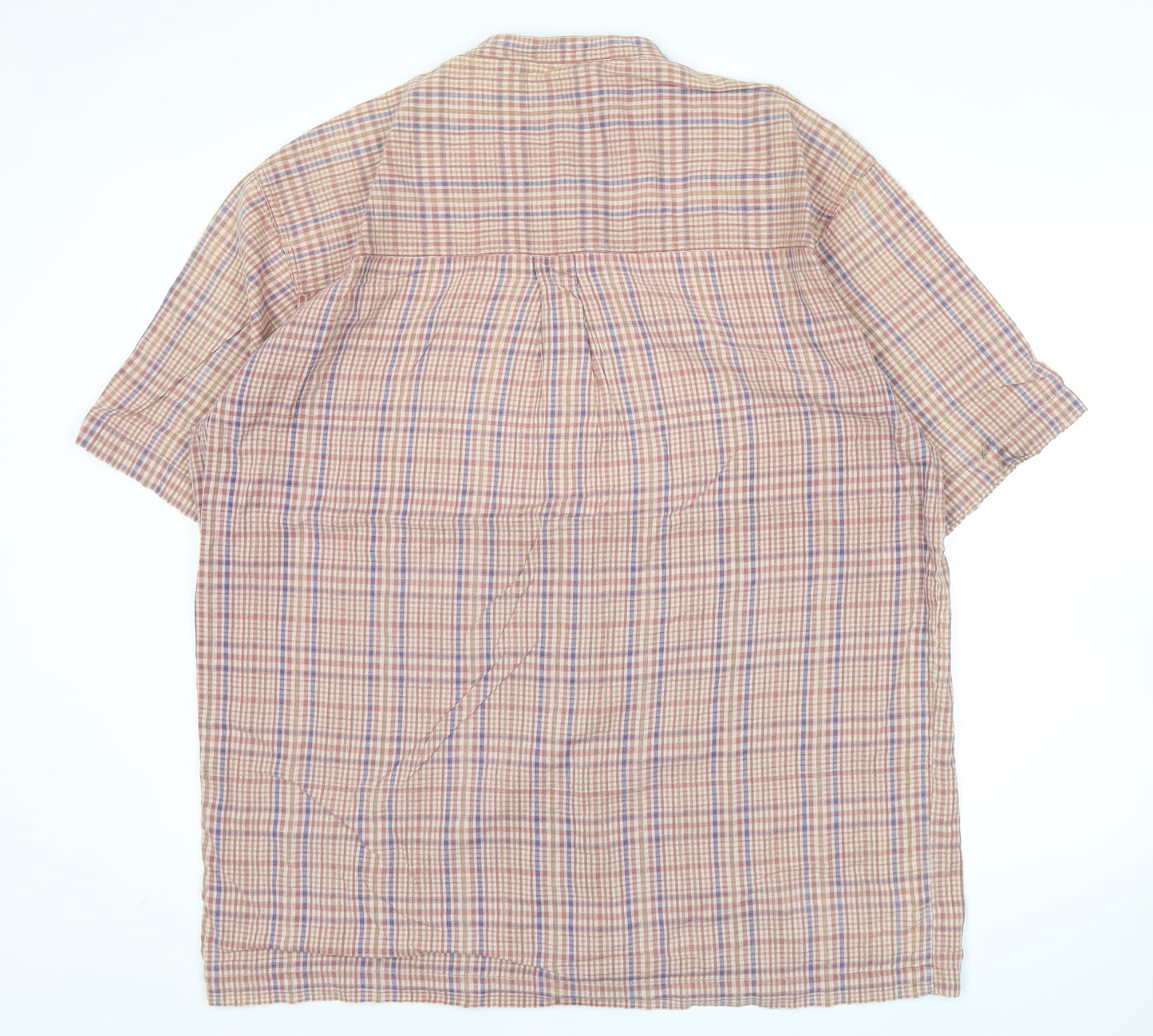 U.S. Expedition Men’s Multicoloured XL Checked Cotton Short Sleeve Shirt