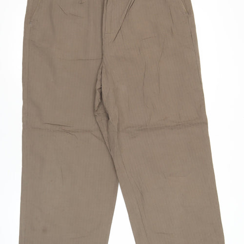 ASOS Women’s Brown Chino Trousers Size 16 Regular Cotton Straight