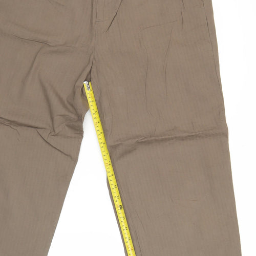 ASOS Women’s Brown Chino Trousers Size 16 Regular Cotton Straight