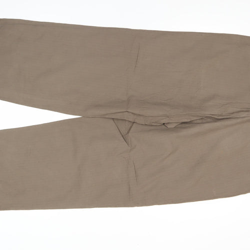 ASOS Women’s Brown Chino Trousers Size 16 Regular Cotton Straight