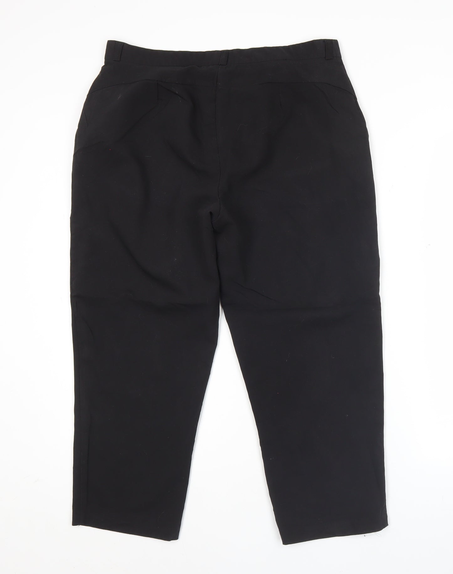 ASOS Womens Black Chino Trousers Size 12 Regular Fit Workwear