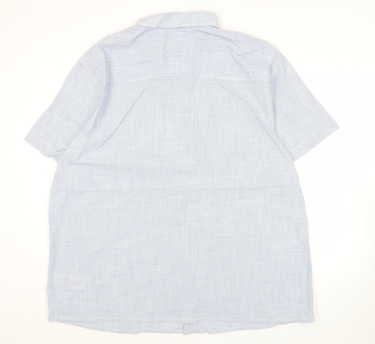Jacamo Men’s Blue 2XL Short Sleeve Button-Down Cotton Shirt