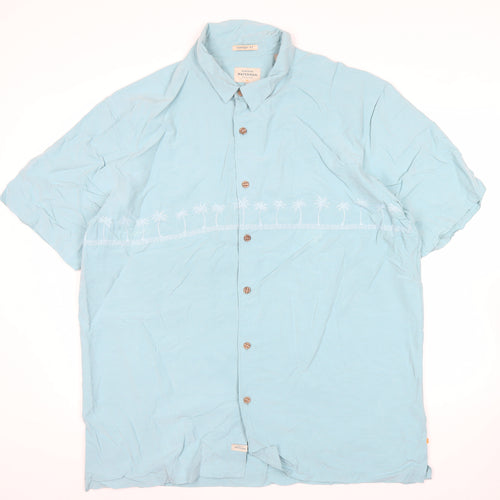 Quiksilver Waterman Men’s Blue 2XL Short Sleeve Hawaiian Shirt