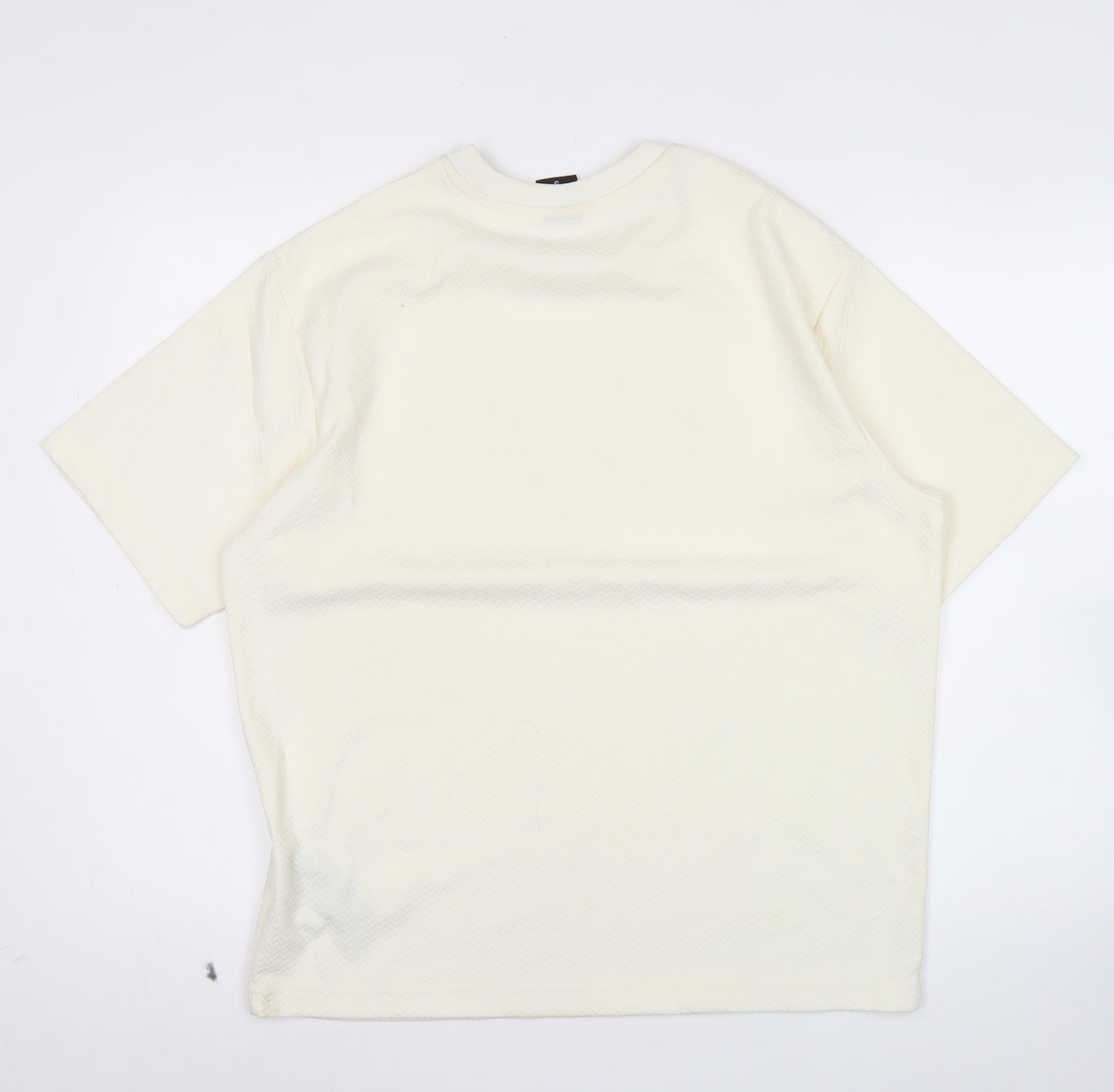 DRY Essentials Men’s Ivory Short Sleeve Cotton Blend T-Shirt Size S
