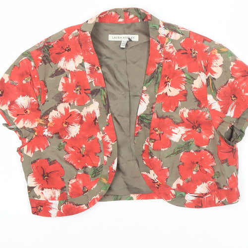 Laura Ashley Women’s Multicoloured Floral Cropped Bolero Jacket UK 10