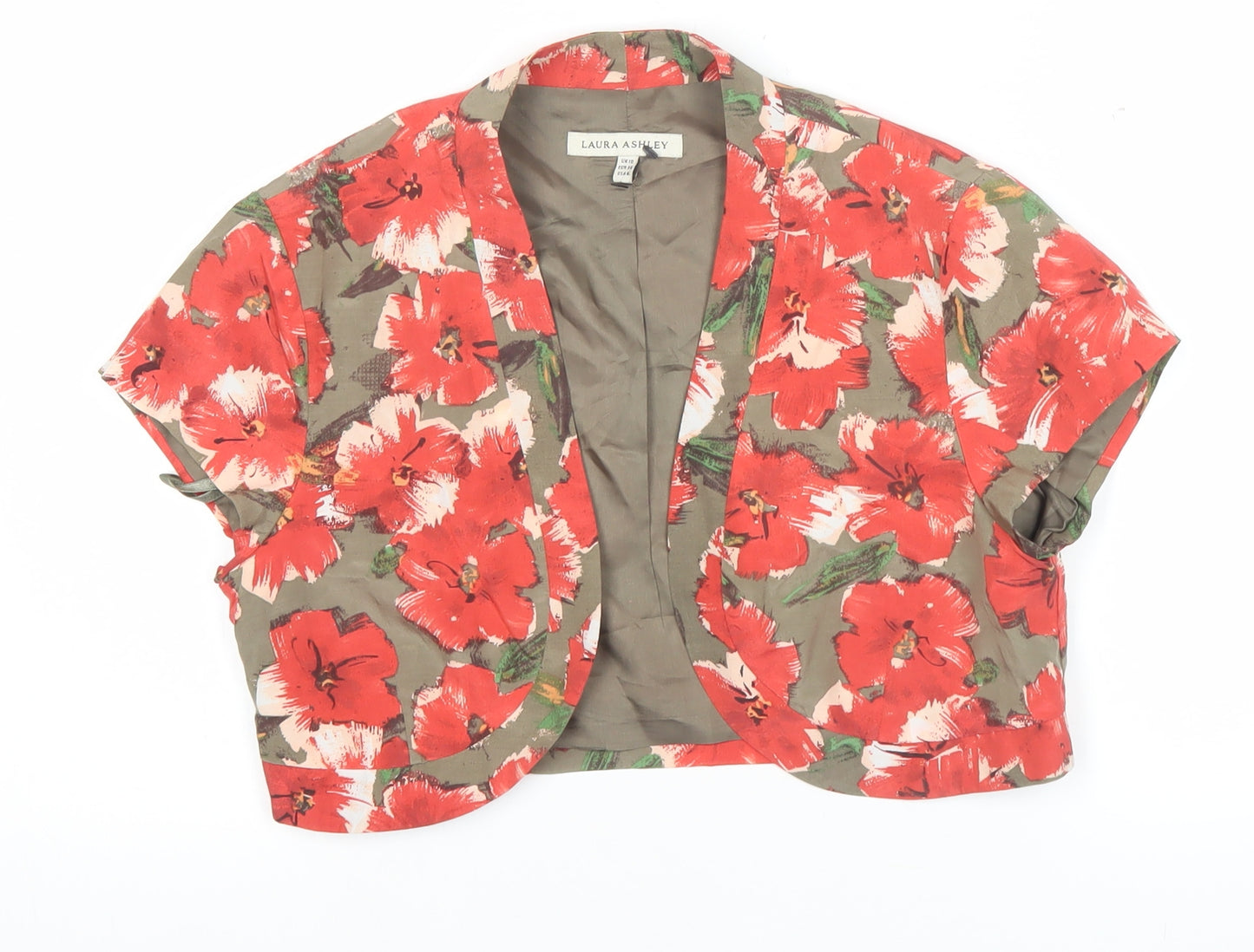 Laura Ashley Women’s Multicoloured Floral Cropped Bolero Jacket UK 10