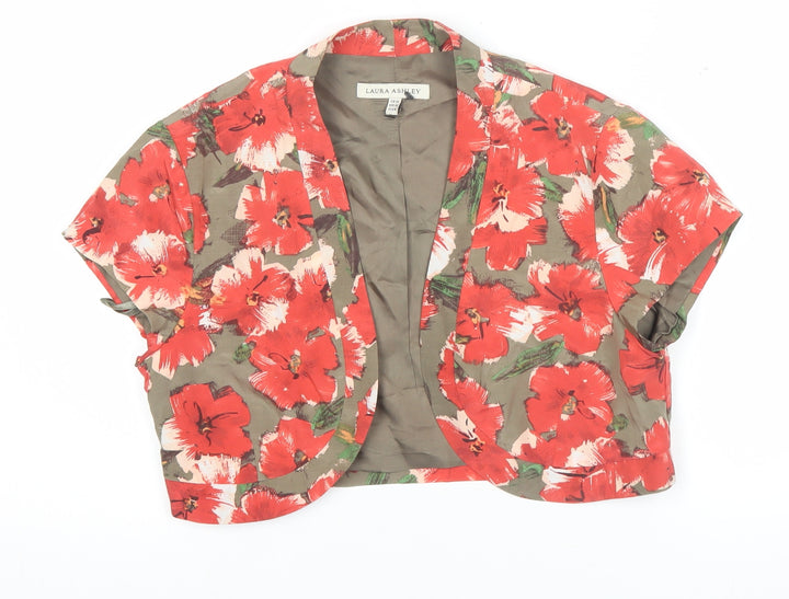 Laura Ashley Women’s Multicoloured Floral Cropped Bolero Jacket UK 10