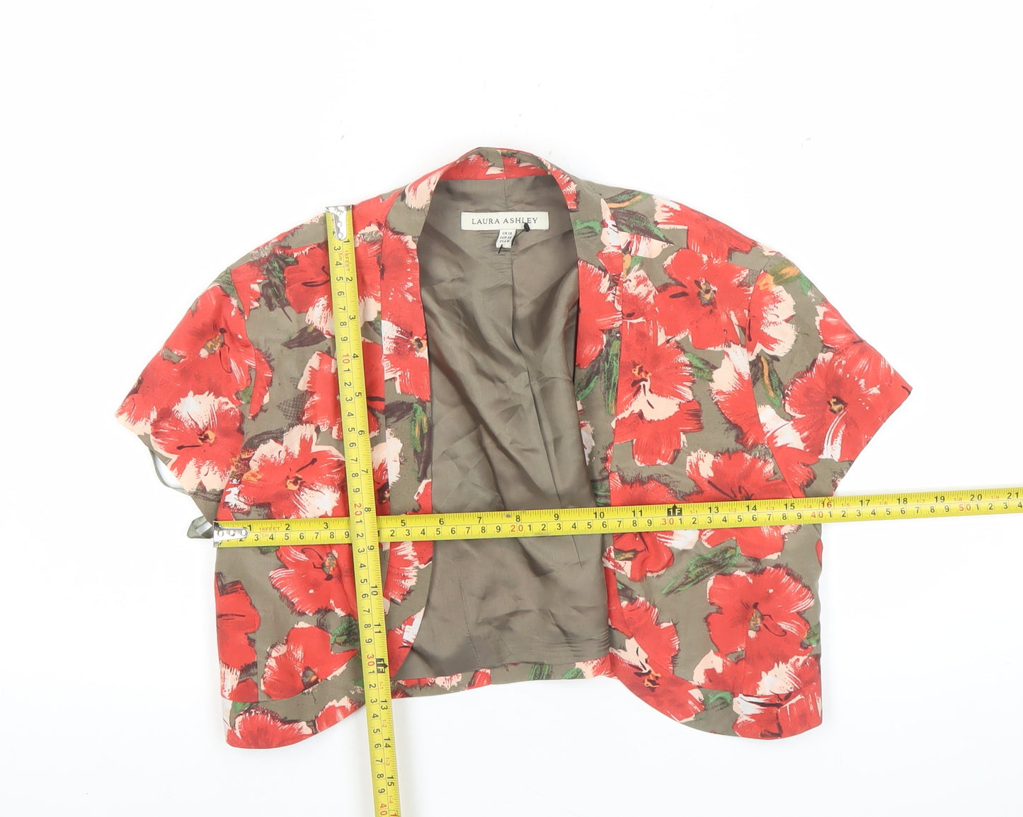 Laura Ashley Women’s Multicoloured Floral Cropped Bolero Jacket UK 10