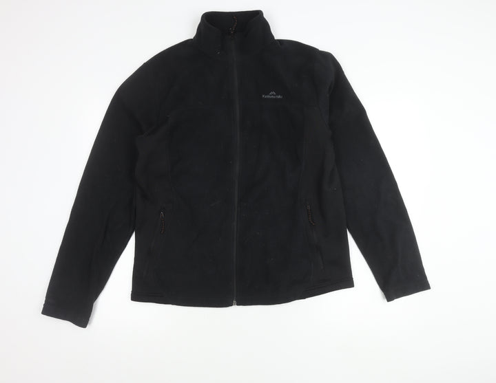 Kathmandu Men’s Black Fleece Jacket M Full Zip Outdoor Hiking