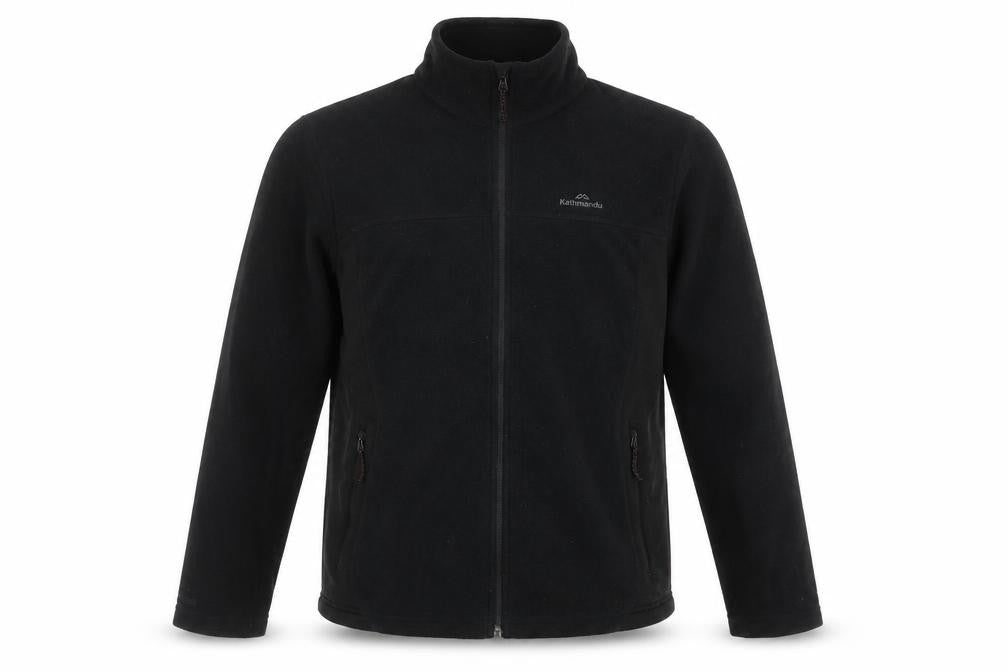 Kathmandu Men’s Black Fleece Jacket M Full Zip Outdoor Hiking