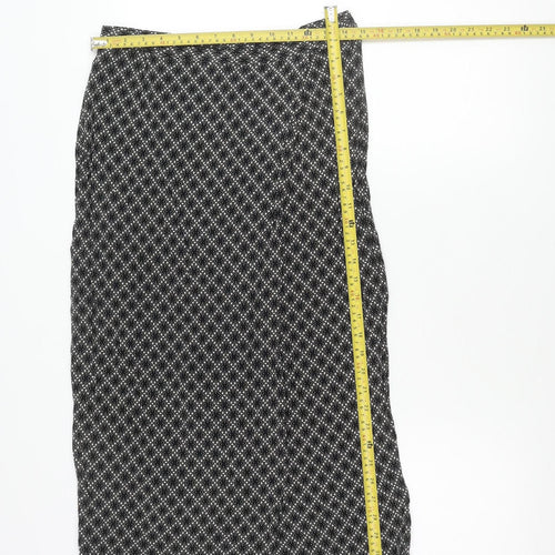 Debenhams Womens Black Size 12 Pencil Skirt Viscose Workwear