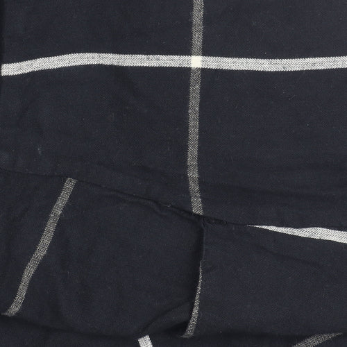 Fat Face Womens Black Check Pencil Skirt Size 12 Cotton Workwear