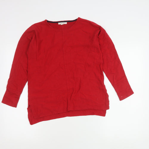 White Stuff Womens Red Size 10 Cotton Crew Neck Jumper