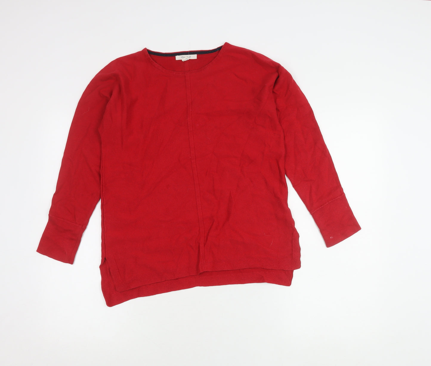 White Stuff Womens Red Size 10 Cotton Crew Neck Jumper