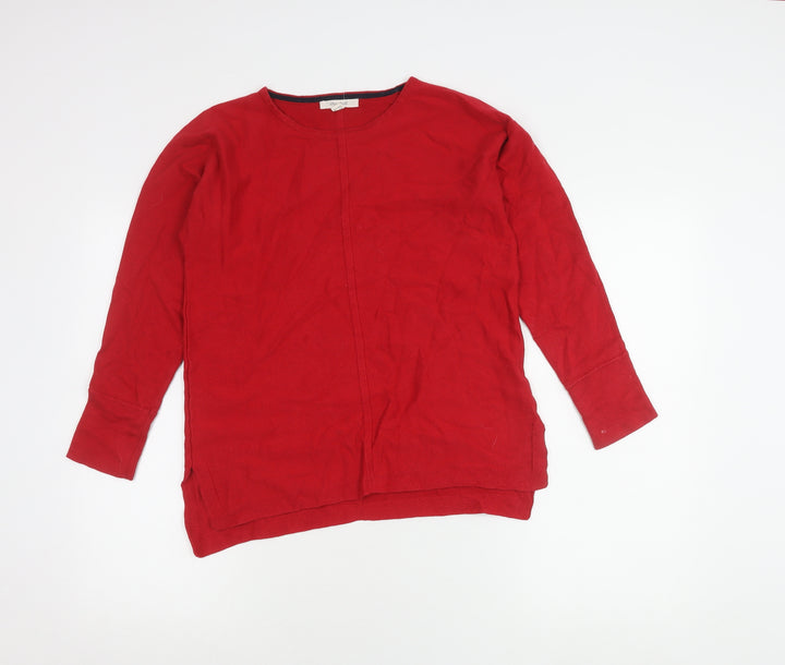 White Stuff Womens Red Size 10 Cotton Crew Neck Jumper