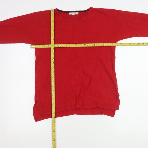 White Stuff Womens Red Size 10 Cotton Crew Neck Jumper