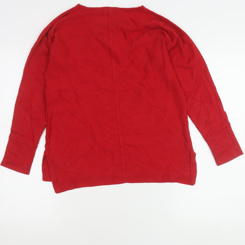 White Stuff Womens Red Size 10 Cotton Crew Neck Jumper