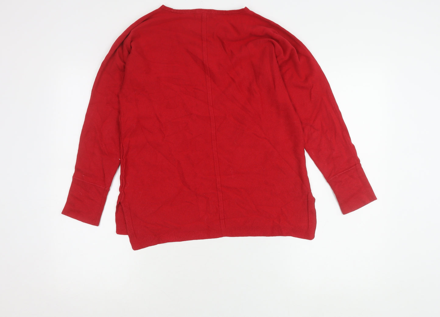 White Stuff Womens Red Size 10 Cotton Crew Neck Jumper