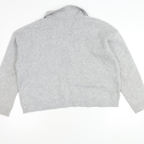 Gilly Hicks Women’s Grey Collared Knit Pullover Jumper Size L
