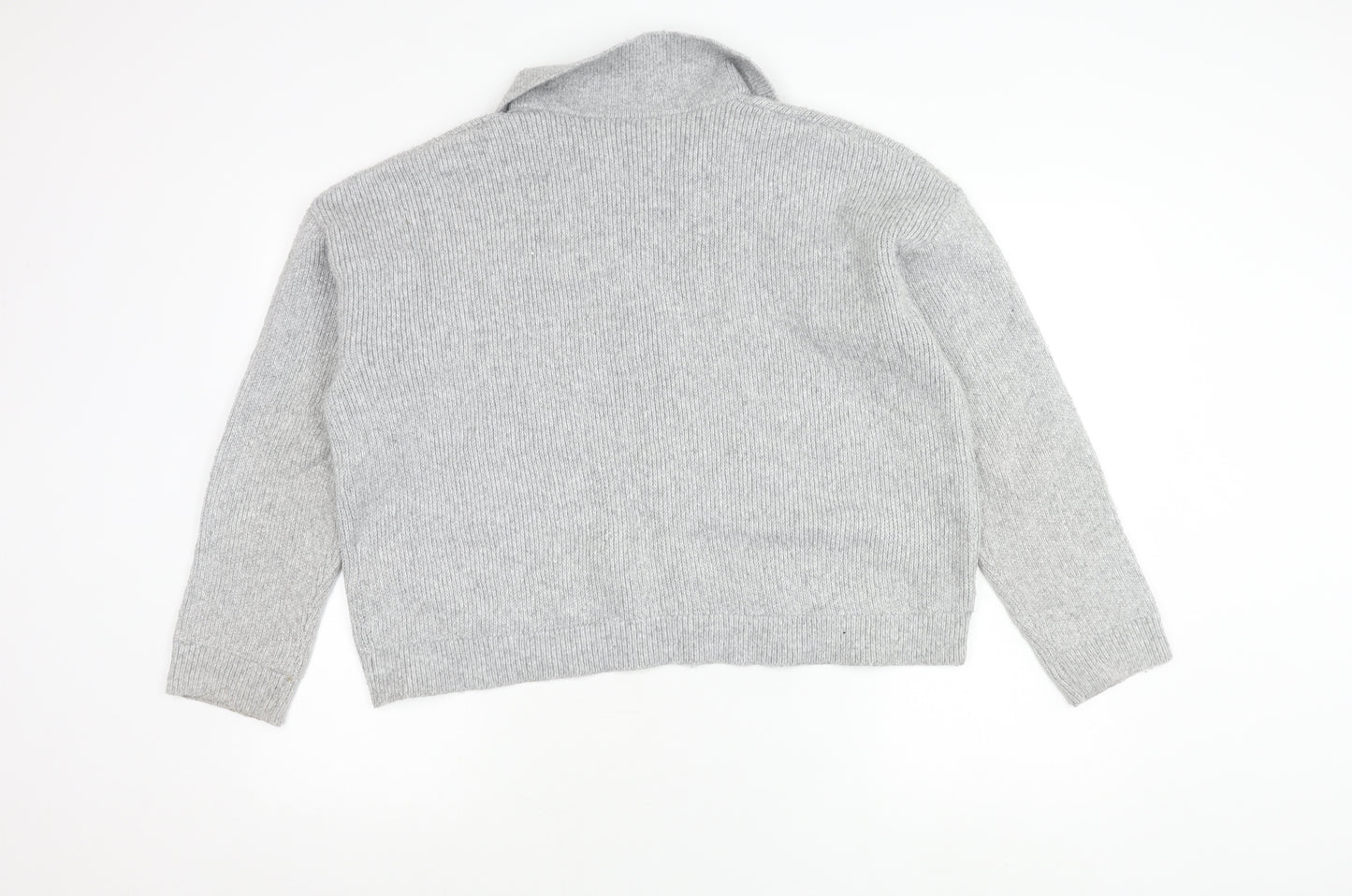 Gilly Hicks Women’s Grey Collared Knit Pullover Jumper Size L