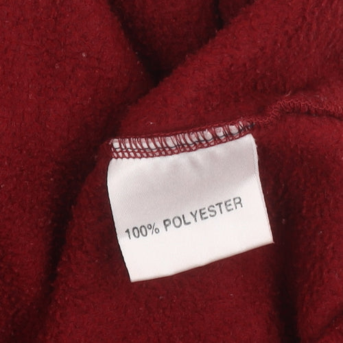 Back 9 Mens Red Fleece Plaid 1/4 Zip Pullover Sweatshirt Size S