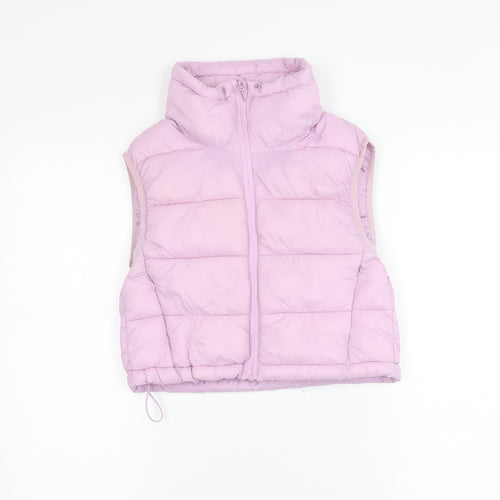Zara Women’s Pink Quilted Puffer Waistcoat S Sleeveless Jacket