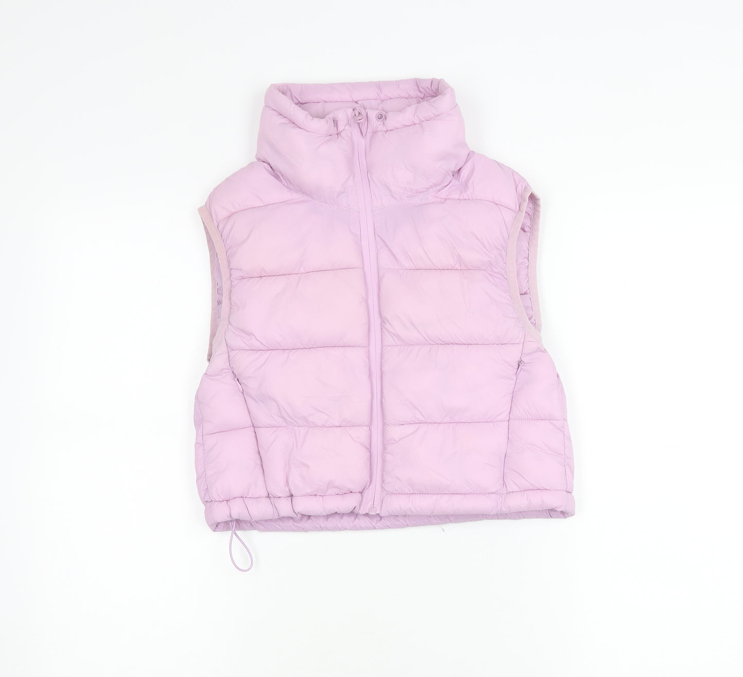 Zara Women’s Pink Quilted Puffer Waistcoat S Sleeveless Jacket