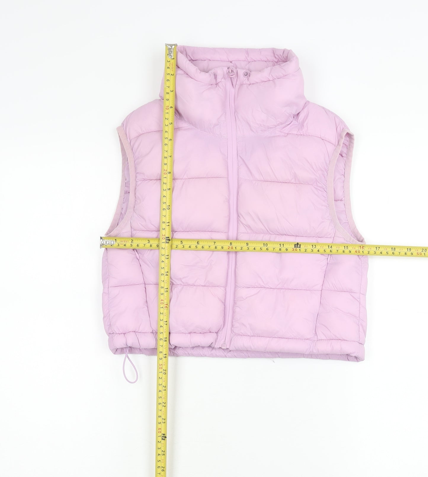 Zara Women’s Pink Quilted Puffer Waistcoat S Sleeveless Jacket