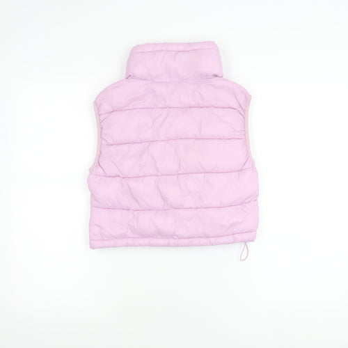 Zara Women’s Pink Quilted Puffer Waistcoat S Sleeveless Jacket