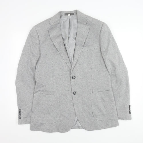 Marks and Spencer Men’s Grey Check Blazer Jacket 40 Chest Regular