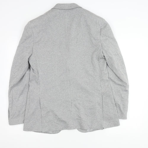Marks and Spencer Men’s Grey Check Blazer Jacket 40 Chest Regular