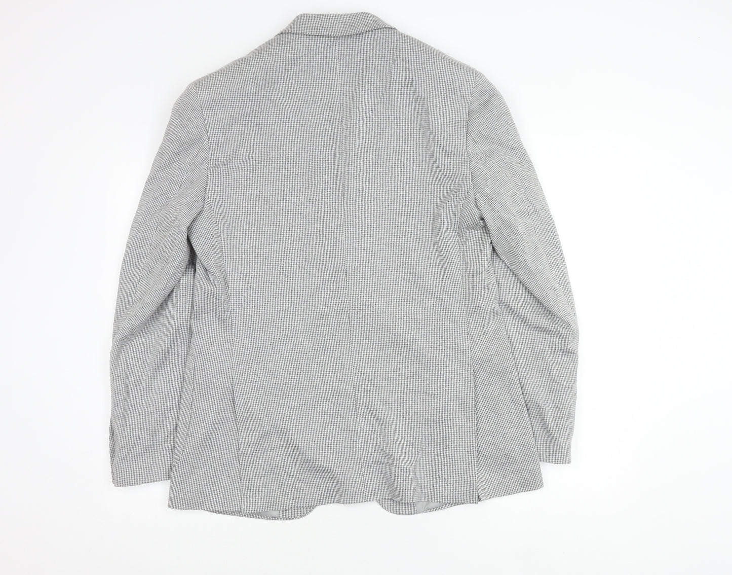 Marks and Spencer Men’s Grey Check Blazer Jacket 40 Chest Regular