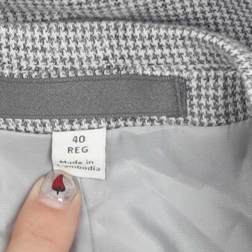 Marks and Spencer Men’s Grey Check Blazer Jacket 40 Chest Regular