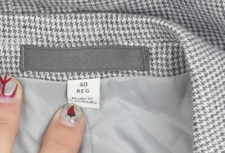 Marks and Spencer Men’s Grey Check Blazer Jacket 40 Chest Regular