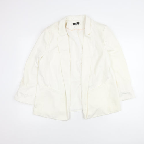 Wallis Womens Ivory Size 16 Notch Lapel Blazer Jacket