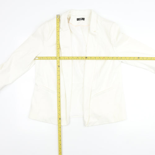 Wallis Womens Ivory Size 16 Notch Lapel Blazer Jacket
