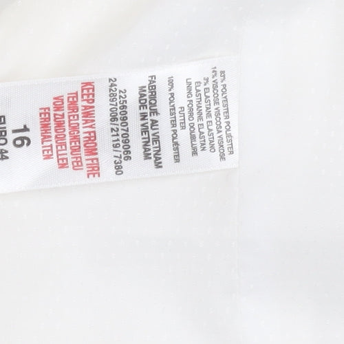 Wallis Womens Ivory Size 16 Notch Lapel Blazer Jacket