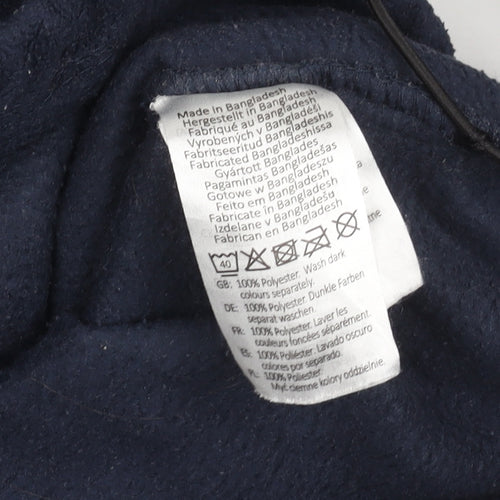 Harper & Lewis Mens Blue Fleece Pullover Sweatshirt M 1/2 Zip Logo