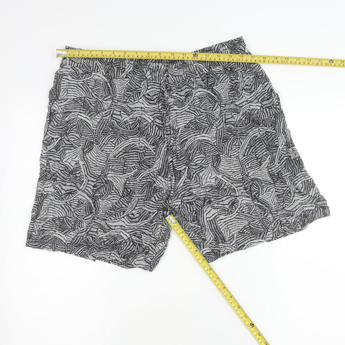 Pebble Bay Womens Black Viscose Geometric Print Shorts Size 16