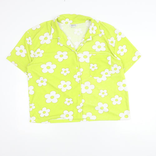Neon Rose Womens L Multicoloured Floral Button-Up Shirt