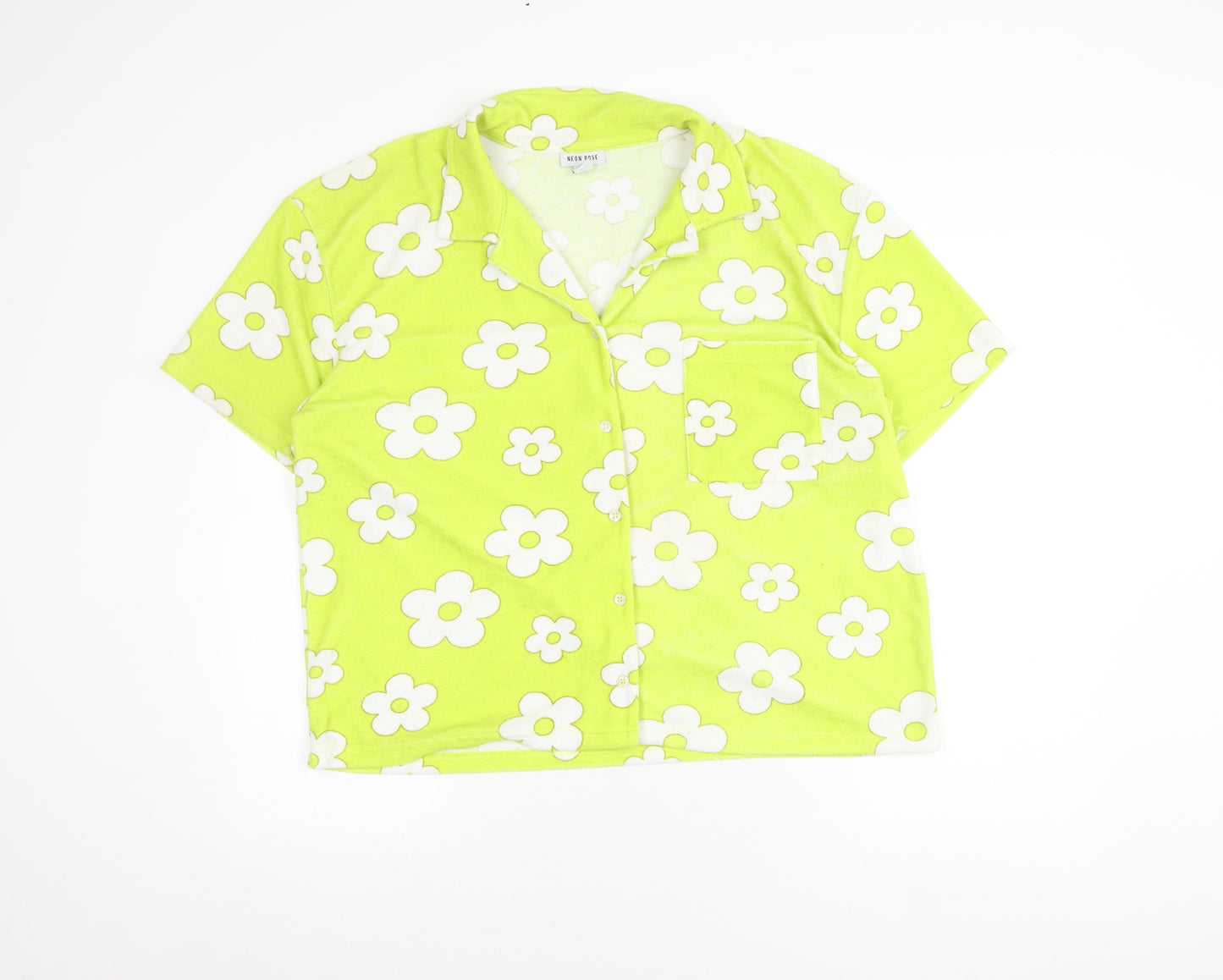 Neon Rose Womens L Multicoloured Floral Button-Up Shirt