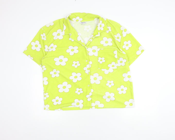 Neon Rose Womens L Multicoloured Floral Button-Up Shirt
