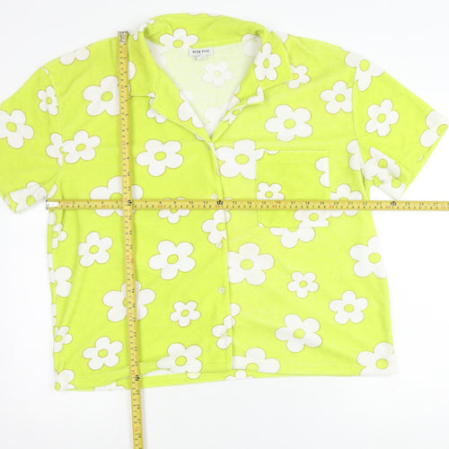 Neon Rose Womens L Multicoloured Floral Button-Up Shirt